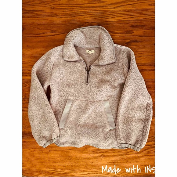 Madewell Jackets & Blazers - Lavender Madewell Polartec Fleece Popover Jacket